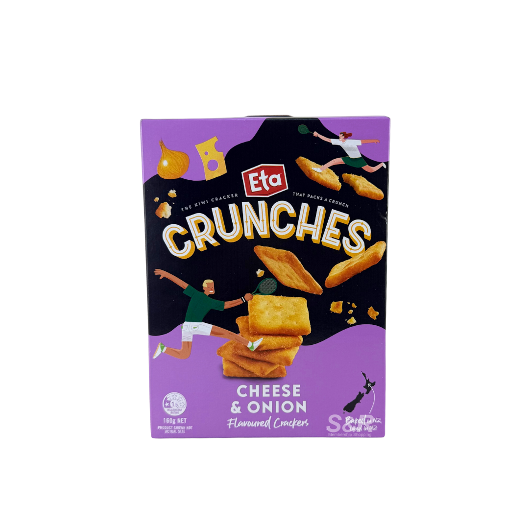 Eta Crunches Cheese & Onion Crackers 160g